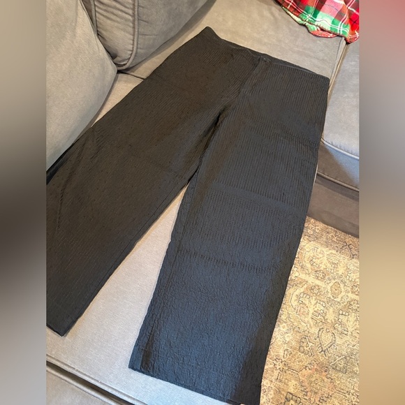 Johnny Was Women’s Black Seersucker Wide Leg Dress Pants Size XL - Picture 8 of 8